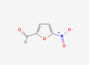Two-dimensional chemical structure of 5-Nitrofurfural/5-Nitro-2-Furaldehyde, CAS 698-63-5