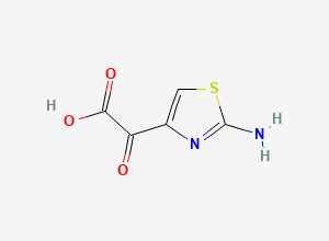 Two-dimensional chemical structure of 2-(2-Aminothiazol-4-yl)-2-oxoacetic acid, CAS 73150-67-1