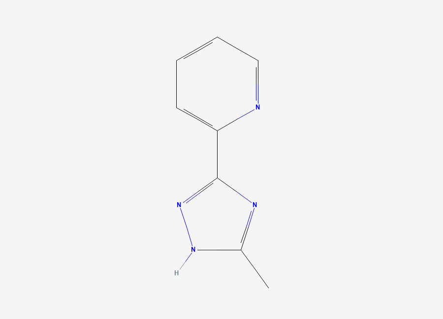 Two-dimensional chemical structure of 2-(3-methyl-1H-1,2,4-triazol-5-yl)pyridine
