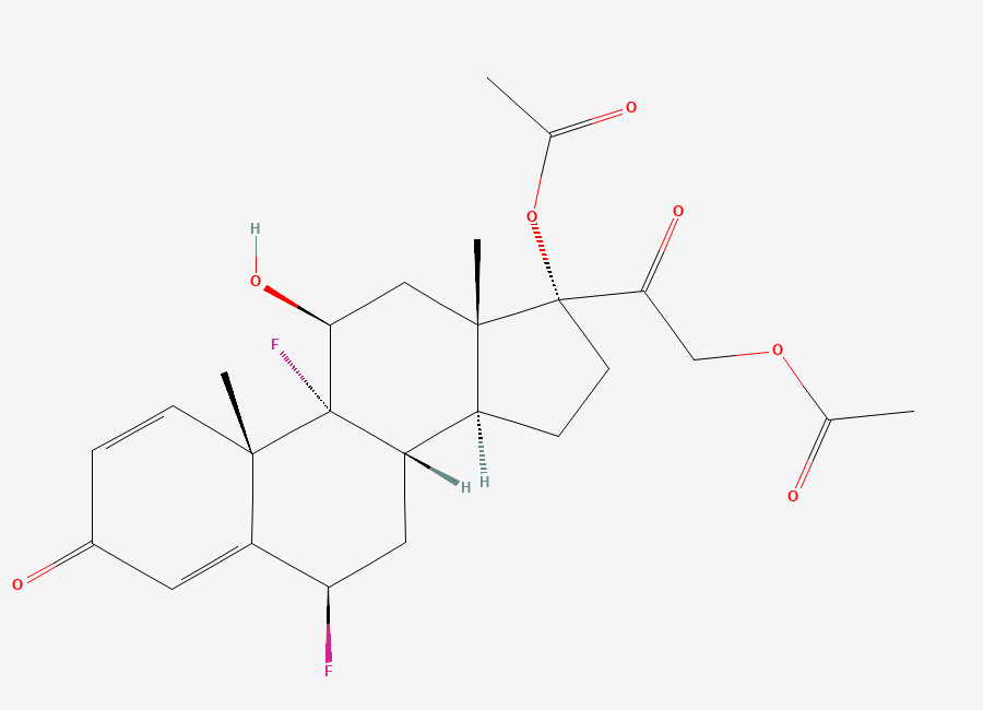 Two-dimensional chemical structure of Difluprednate Difluoro Diacetate, CAS 60864-46-2