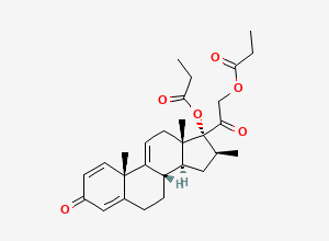 Two-dimensional chemical structure of Beclomethasone Dipropionate EP Impurity I, CAS 52092-12-3