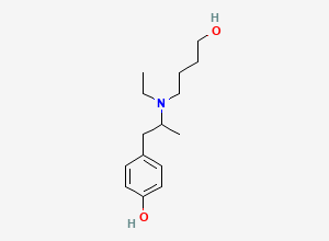 Two-dimensional chemical structure of O-Desmethyl Mebeverine Alcohol, CAS 155172-67-1