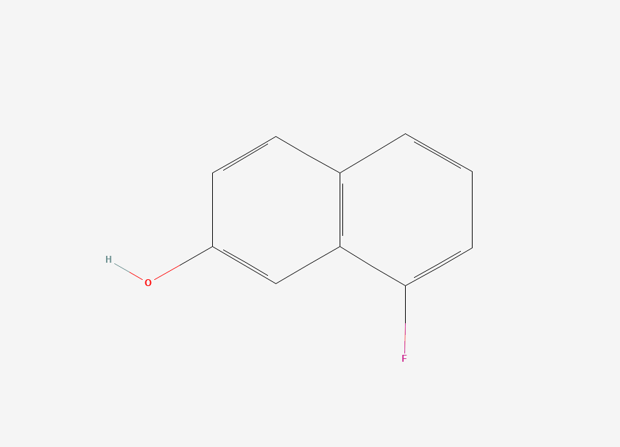 Two-dimensional chemical structure of 8-Fluoronaphthalen-2-OL