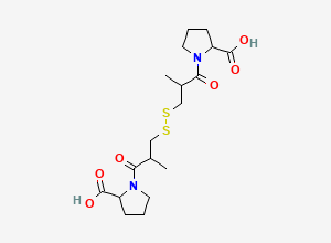 Two-dimensional chemical structure of Captopril EP Impurity A