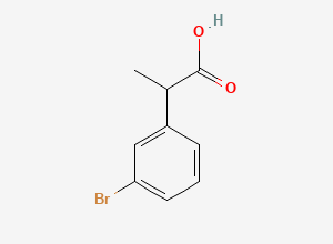 Two-dimensional chemical structure of 2-(3-Bromophenyl)propanoic acid
