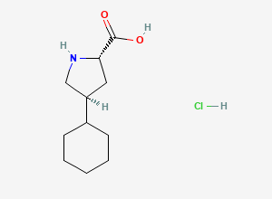 Two-dimensional chemical structure of trans-4-Cyclohexyl-L-proline monohydrochloride