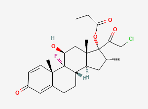 Two-dimensional chemical structure of Clobetasol Propionate EP Impurity C, CAS 25122-52-5