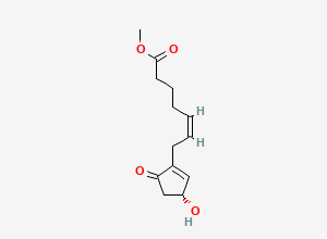 Two-dimensional chemical structure of methyl (Z)-7-[(3R)-3-hydroxy-5-oxocyclopenten-1-yl]hept-5-enoate