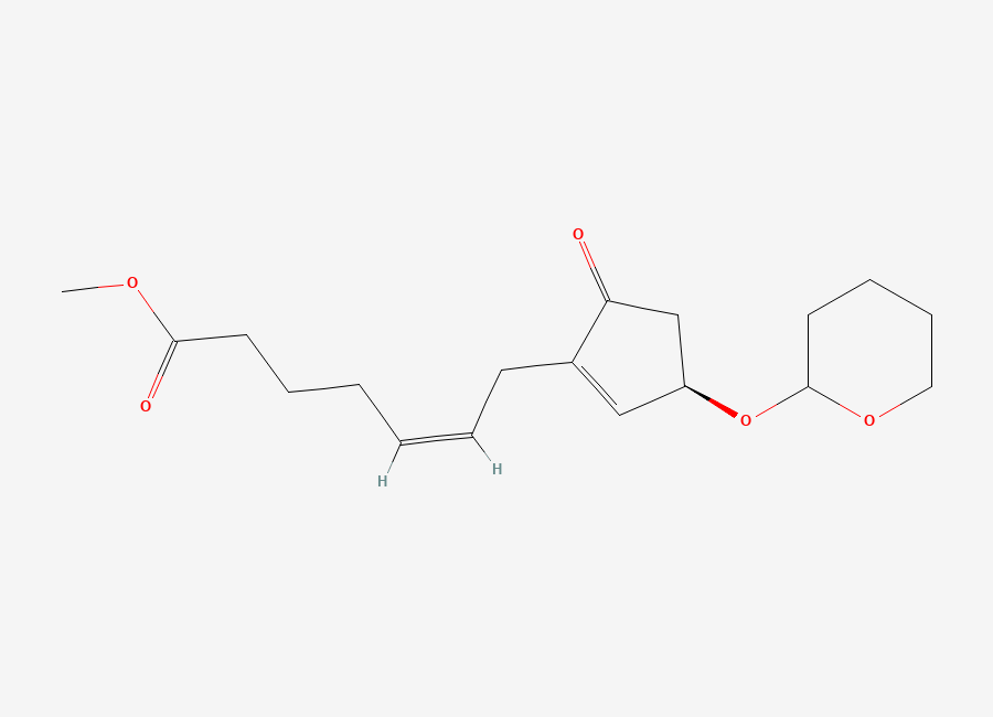 Two-dimensional chemical structure of (Z)-Methyl 7-((3R)-5-oxo-3-((tetrahydro-2H-pyran-2-yl)oxy)cyclopent-1-en-1-yl)hept-5-enoate