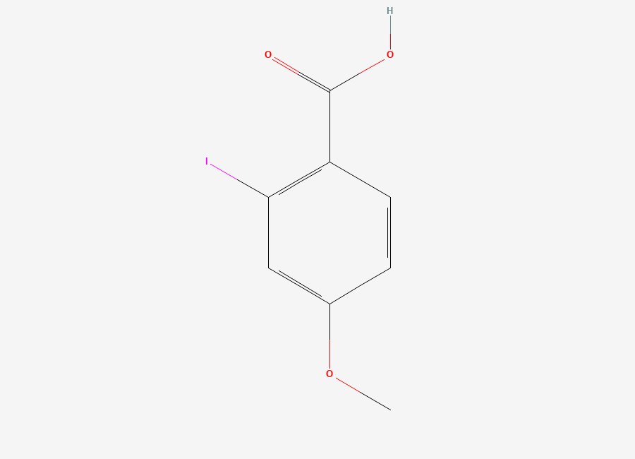 Two-dimensional chemical structure of 2-Iodo-4-methoxybenzoic acid