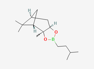 Two-dimensional chemical structure of (1S,2S,6R,8S)-2,9,9-trimethyl-4-(3-methylbutyl)-3,5-dioxa-4-boratricyclo[6.1.1.02,6]decane