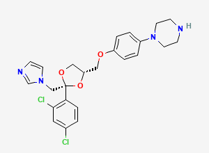 Two-dimensional chemical structure of Deacetylketoconazole