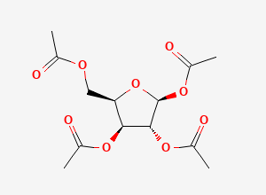 Two-dimensional chemical structure of (2S,3R,4S,5R)-5-(Acetoxymethyl)tetrahydrofuran-2,3,4-triyl triacetate