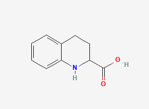 Two-dimensional chemical structure of 1,2,3,4-Tetrahydroquinoline-2-carboxylic acid
