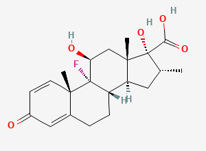 Two-dimensional chemical structure of Dexamethasone Sodium Phosphate EP impurity G / Fluoroandrostadiene carboxylic acid, CAS 37927-01-8