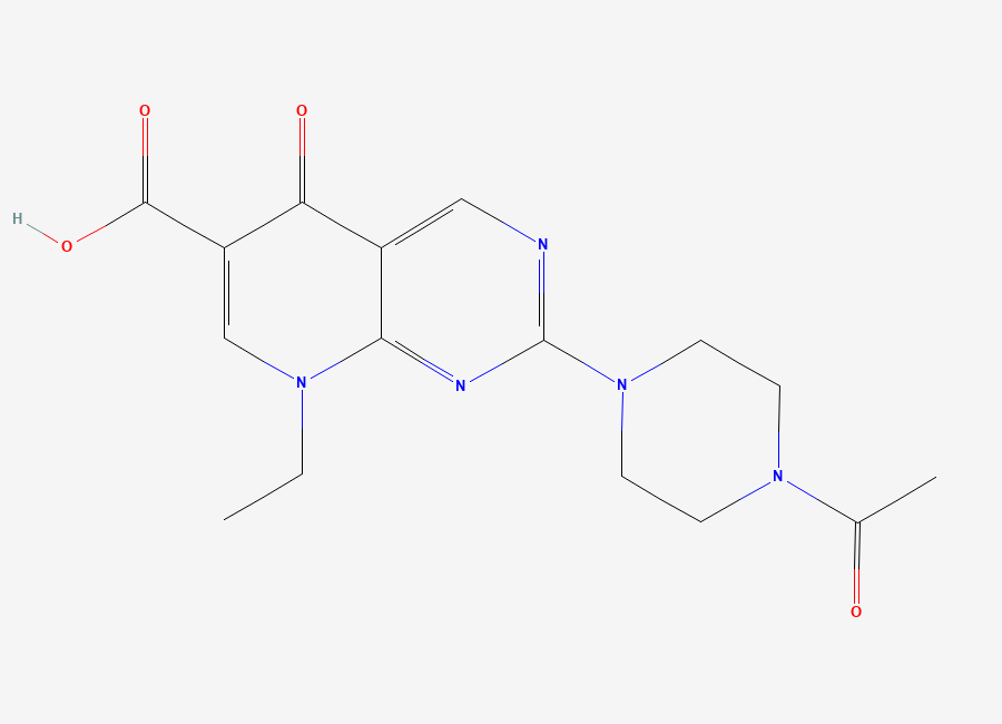 Two-dimensional chemical structure of Pipemidic Acid EP Impurity F