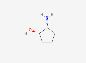 Two-dimensional chemical structure of (1S,2R)-2-Aminocyclopentanol