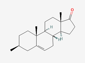 Two-dimensional chemical structure of 3-Methylandrost-5-en-17-one, CAS 90468-14-7