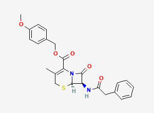 Two-dimensional chemical structure of Cephalosporin Impurity D, CAS 29126-11-2