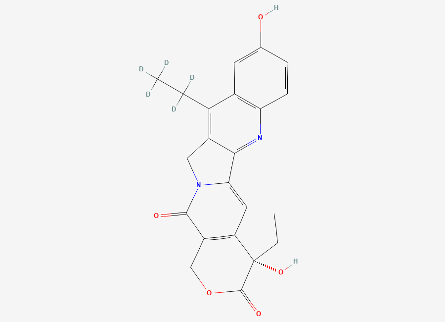 Two-dimensional chemical structure of 7-Ethyl-10-Hydroxy Camptothecin-D5