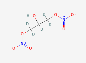 Two-dimensional chemical structure of 1,3-Dinitroglycerin-D5