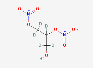Two-dimensional chemical structure of 1,2-Dinitroglycerin D5