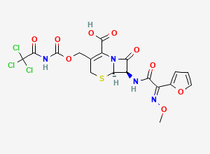 Two-dimensional chemical structure of Cefuroxime Axetil Impurity C (85%)
