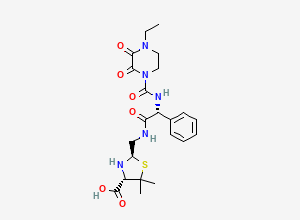 Two-dimensional chemical structure of Piperacillin EP Impurity C/ Piperacillin BP Impurity C/ Monodecarboxy Piperacilloic Acid (Mixture of Diastereomers)/ Penilloic Acids of Piperacillin, CAS 64817-23-8