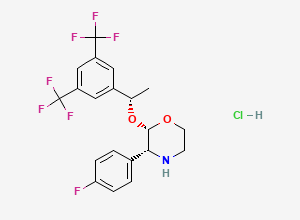 Two-dimensional chemical structure of Aprepitant Impurity 18