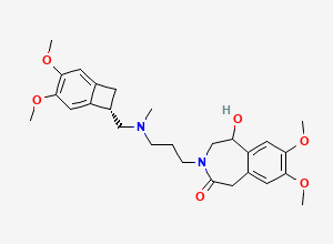 Two-dimensional chemical structure of 5-Hydroxy-Ivabradine Impurity, CAS 2253977-80-7