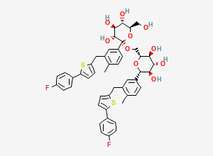Two-dimensional chemical structure of Canagliflozin Dimer Impurity 1
