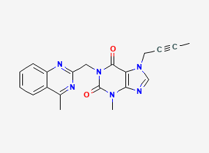 Two-dimensional chemical structure of Linagliptin Des-Piperidine amine, CAS 1911621-52-7