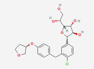 Two-dimensional chemical structure of Empagliflozin S-Furanose, CAS 1620758-32-8