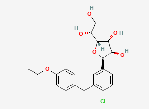 Two-dimensional chemical structure of Dapagliflozin Alpha Furanose Isomer, CAS 1469910-83-5