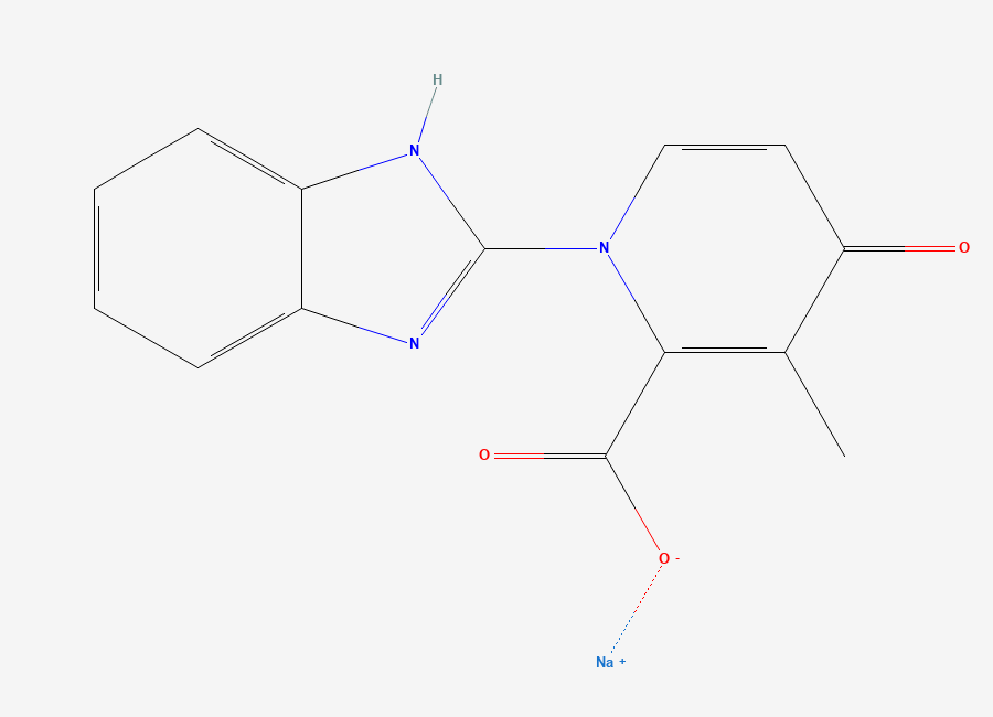 Two-dimensional chemical structure of Rabeprazole EP Impurity C / Rabeprazole Related Compound A (Na Salt), CAS 2437254-50-5