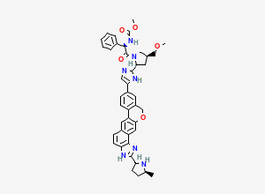 Two-dimensional chemical structure of Des(N-methoxycarbonyl)-L-valine) Velpatasvir