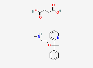 Two-dimensional chemical structure of N-Desmethyldoxylamine (Succinate Salt), CAS 2731375-61-2