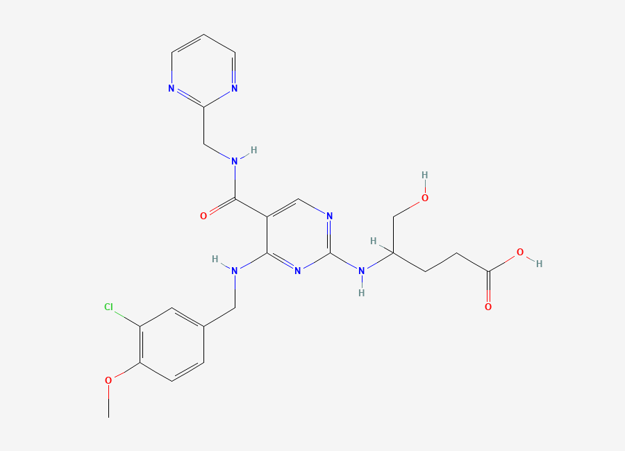 Two-dimensional chemical structure of Avanafil Metabolite M16