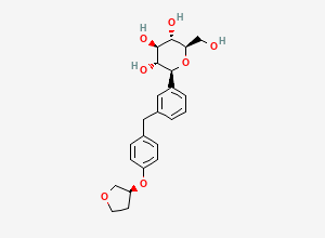 Two-dimensional chemical structure of Deschloro Empagliflozin, CAS 2452301-27-6