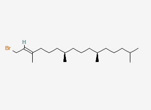 Two-dimensional chemical structure of (7R,11R,E)-1-bromo-3,7,11,15-tetramethylhexadec-2-ene