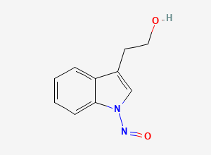 Two-dimensional chemical structure of 1-Nitrosotryptophol, CAS 120314-14-9