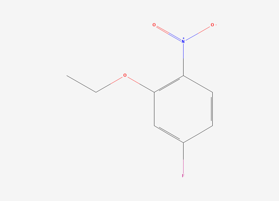 Two-dimensional chemical structure of 2-Ethoxy-4-fluoronitrobenzene