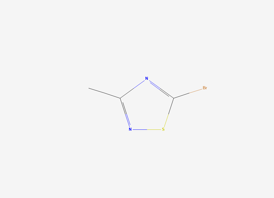Two-dimensional chemical structure of 5-Bromo-3-methyl-1,2,4-thiadiazole