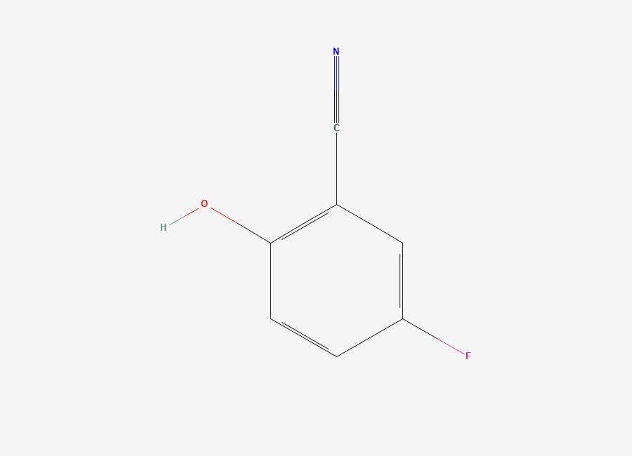 Two-dimensional chemical structure of 5-Fluoro-2-hydroxybenzonitrile