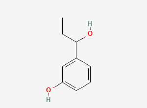 Two-dimensional chemical structure of 1-Hydroxy-1-(3-hydroxyphenyl)-propane