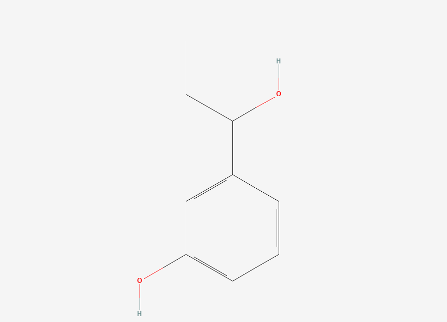 Two-dimensional chemical structure of 1-Hydroxy-1-(3-hydroxyphenyl)-propane