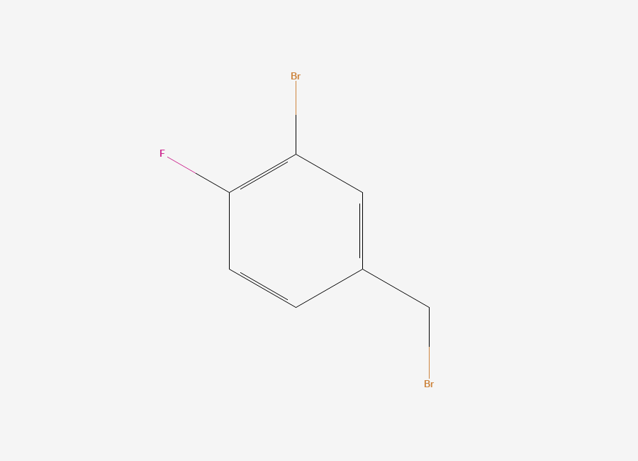 Two-dimensional chemical structure of 3-Bromo-4-fluorobenzyl Bromide