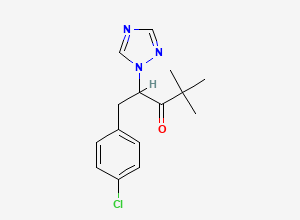 Two-dimensional chemical structure of 1-(4-Chloro-phenyl)-4,4-dimethyl-2-[1,2,4]triazol-1-yl-pentan-3-one, CAS 63190-87-4