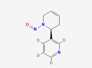 Two-dimensional chemical structure of (S)-N-Nitroso Anatabine-D4, CAS 1426174-82-4