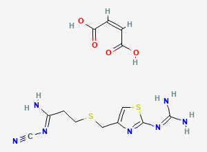 Two-dimensional chemical structure of Famotidine EP Impurity G/ Famotidine Cyanoamidine (Maleate Salt)